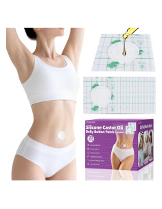 20 Parches de Aceite de Ricino Impermeables SUERAN - Silicona Médica