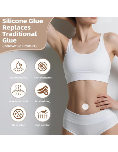 20 Parches de Aceite de Ricino Impermeables SUERAN - Silicona Médica