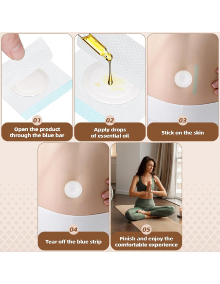 20 Parches de Aceite de Ricino Impermeables SUERAN - Silicona Médica