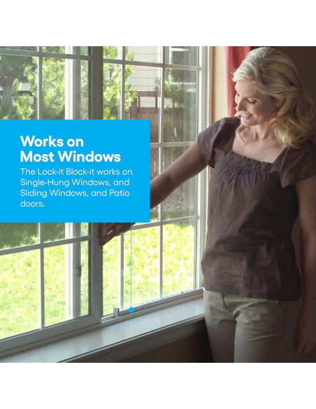 Barra de Seguridad Ajustable The Lock-It Block-It 43-76cm - 2 Dispositivos