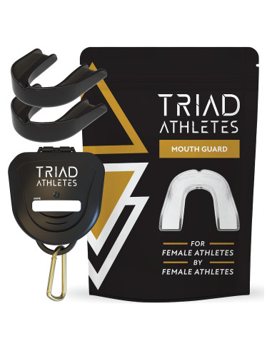Protector Bucal Deportivo Triad Athletes Adulto Negro 2 Piezas