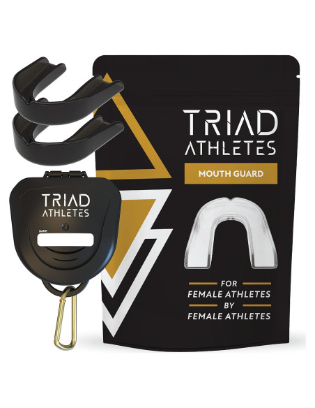 Protector Bucal Deportivo Triad Athletes Adulto Negro 2 Piezas