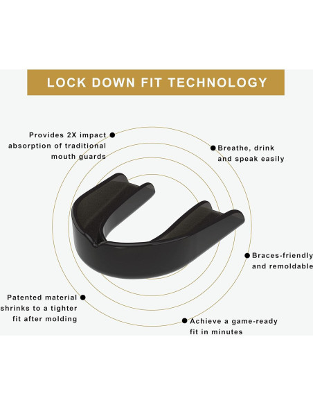 Protector Bucal Deportivo Triad Athletes Adulto Negro 2 Piezas