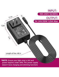 Fuente de Poder 24V EMITEVER 30W Adaptador LED 1.25A 2