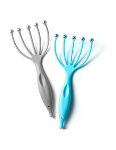 Masajeador de Cabeza Manual Pyzsfjb 2Pack Gris Azul