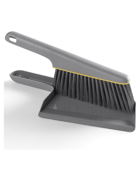 Juego de Escoba y Recogedor Lumkew Gris, Compacto 35 cm