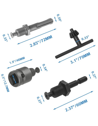 Mandril de Impacto DEWALT con Conexión Rápida y Adaptadores