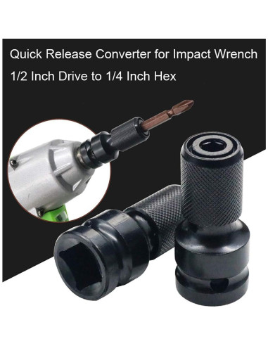 Adaptador Convertidor DCA 1/2" a 1/4" Femenino 2 Pcs