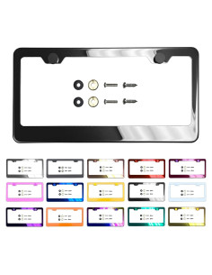 Marco de Placa de Licencia FAIPART Cromo Humo Universal