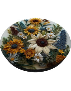 PopSocket Estándar Ramo de Flores Mixtas Boho Chic 2