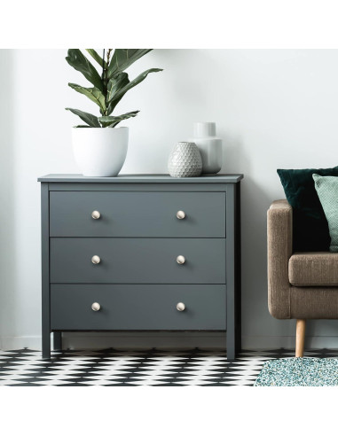 Perillas Redondas de Niquel Cepillado Ravinte - 30 Unidades