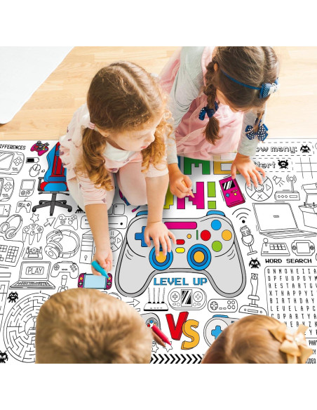 Póster para Colorear Gigante Naozinebi 180x80 cm Videojuegos