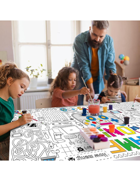 Póster para Colorear Gigante Naozinebi 180x80 cm Videojuegos