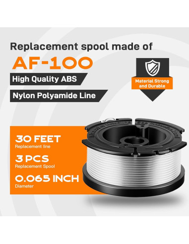 Carrete de Maleza Kousika AF-100 3 Pack 9.14m Nylon