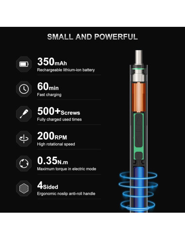 Destornillador Eléctrico STREBITO 144 Piezas Recargable