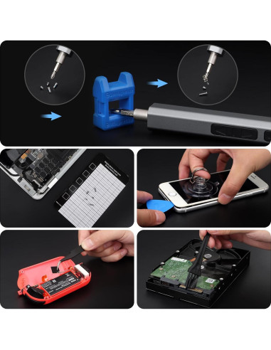 Destornillador Eléctrico STREBITO 144 Piezas Recargable