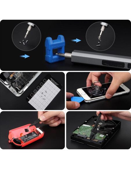 Destornillador Eléctrico STREBITO 144 Piezas Recargable