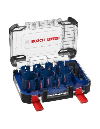 Juego de Sierras de Corona Bosch Expert Tough 14 Piezas 20-76 mm