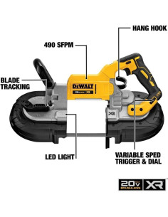 Sierra de Banda DEWALT 20V MAX DCS374B 12.7 cm Portátil 2