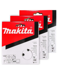 Juego de Discos de Lijado Makita 30 Piezas 5" Multi Grano