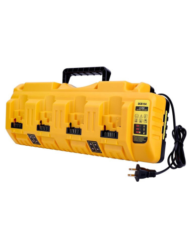 Cargador Rápido 4 Puertos Dewalt 12V 20V DCB104 Carga Eficiente