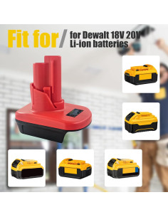Adaptador de Batería OGJUNX DeWalt 20V a Milwaukee M12 2