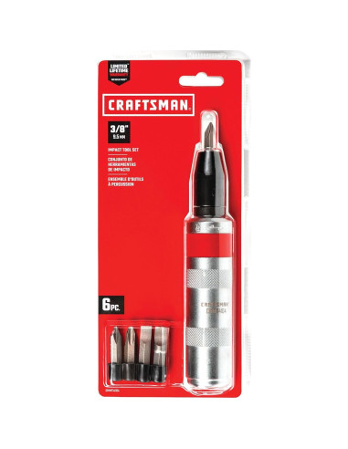 Conductor de Impacto Manual CRAFTSMAN 3/8" - Juego de 5 Puntas