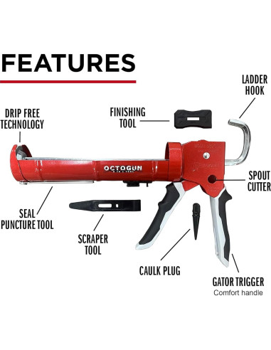 Pistola de Calafateo Newborn 930-GTD Sin Goteo 10:1