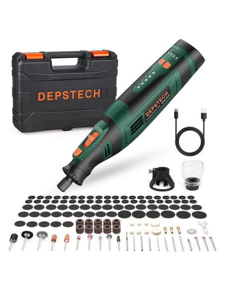 Herramienta Rotativa Inalámbrica DEPSTECH DC08 8V 127 Accesorios