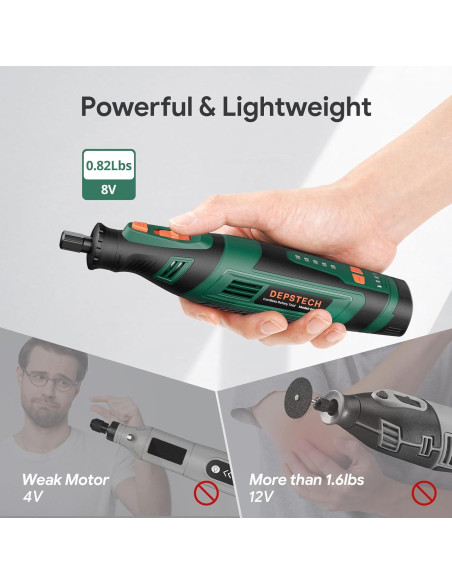 Herramienta Rotativa Inalámbrica DEPSTECH DC08 8V 127 Accesorios