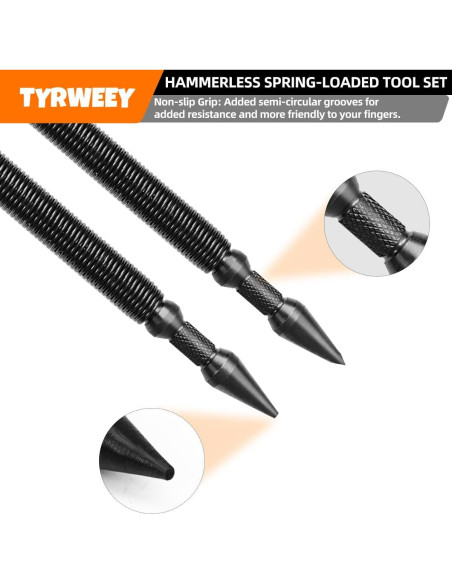 Juego de 5 Martillos y Punzones TYRWEEY para Clavos