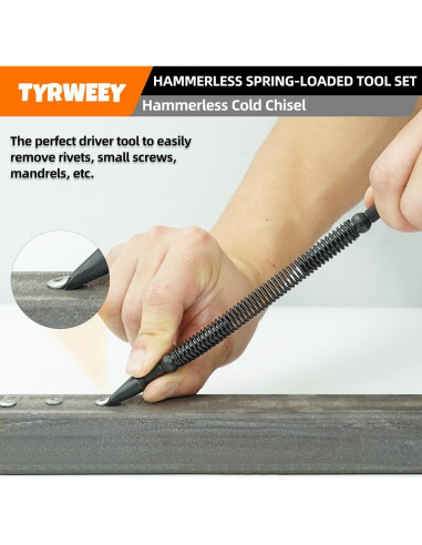 Juego de 5 Martillos y Punzones TYRWEEY para Clavos