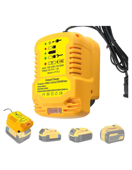 Cargador Mini DeWalt 20V para Baterías de Litio Compacto