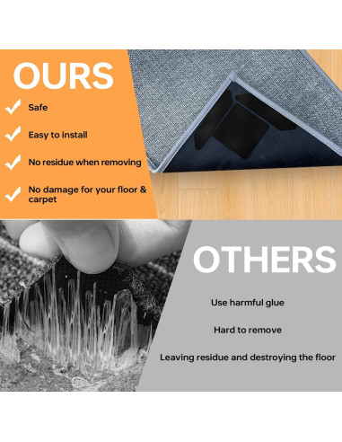 Agarradores de Alfombra Antideslizantes Reutilizables 12 Pcs