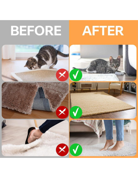 Agarradores de Alfombra Antideslizantes Reutilizables 12 Pcs