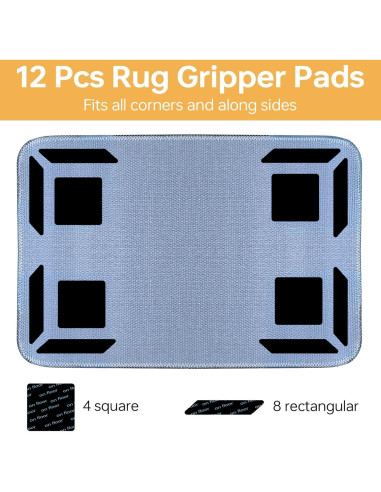 Agarradores de Alfombra Antideslizantes Reutilizables 12 Pcs