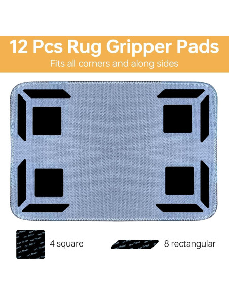 Agarradores de Alfombra Antideslizantes Reutilizables 12 Pcs