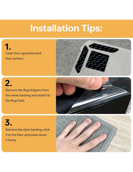 Agarradores de Alfombra Antideslizantes Reutilizables 12 Pcs