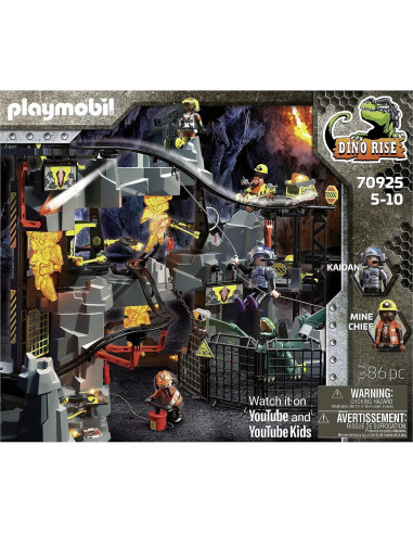 Playmobil Mina Dino Rise 70925 con 4 figuras y cañón