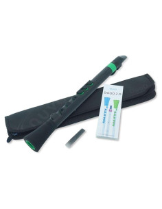 DooD 2.0 Nuvo Negro/Verde - Flauta Cromática para Niños