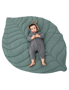 Alfombra de Algodón Letalong Hoja Verde 143x107 cm Lavable