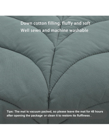 Alfombra de Algodón Letalong Hoja Verde 143x107 cm Lavable