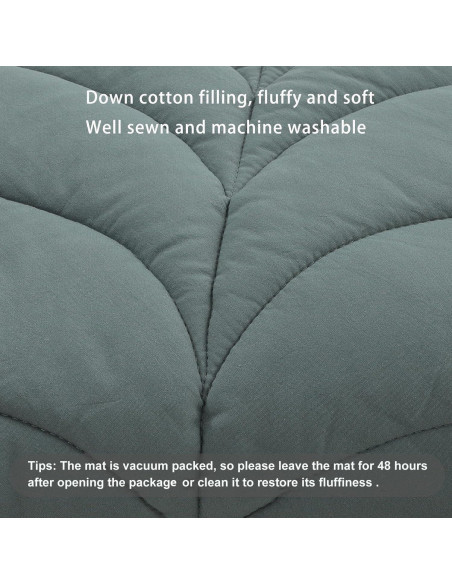 Alfombra de Algodón Letalong Hoja Verde 143x107 cm Lavable