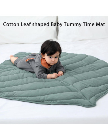 Alfombra de Algodón Letalong Hoja Verde 143x107 cm Lavable