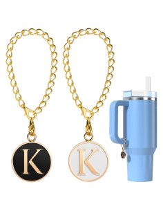 Encanto Personalizado para Taza Stanley - Letra K, 2 Piezas