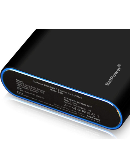 BatPower 98Wh Banco de Energía USB-C 120W Cargador Portátil