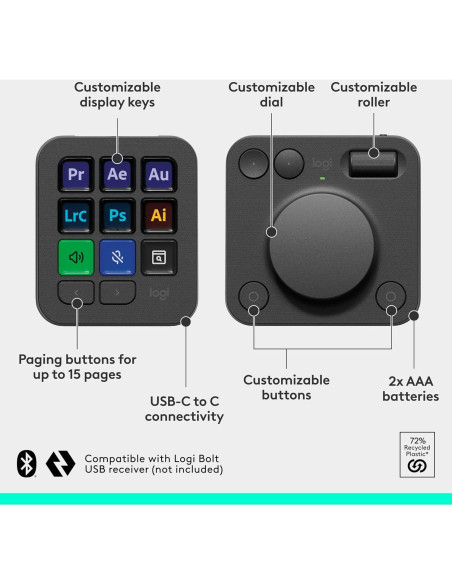 Consola Creativa Logitech MX - 9 Teclas LCD Personalizables