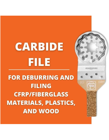 Archivo de Carburo Fein Starlock 10mm x 30mm para Madera y Plásticos