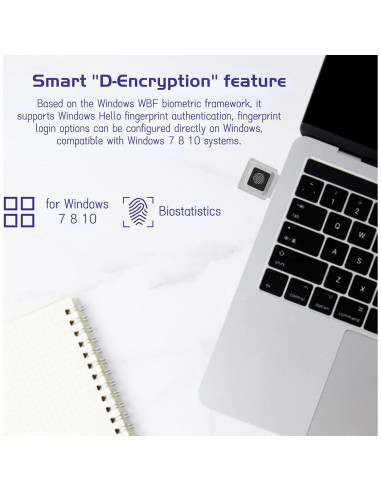 Lector de Huellas Dactilares USB C Yoidesu Mini 360 0.5s