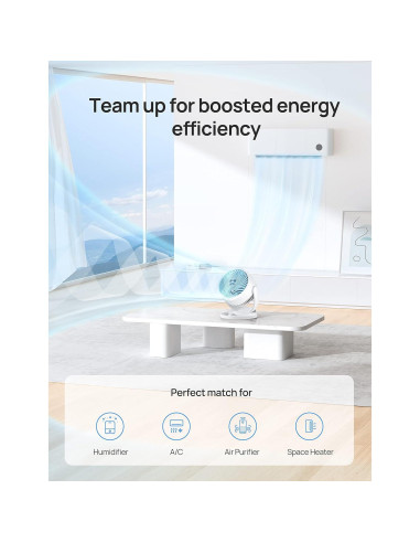 Ventilador Circulador de Aire Dreo DR-HAF002W 30.5cm 3 Velocidades